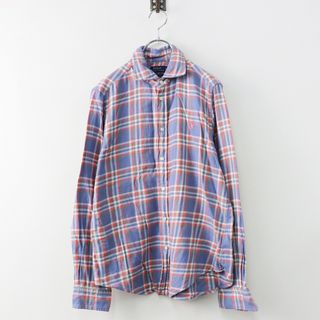 ポロラルフローレン(POLO RALPH LAUREN)のポロ ラルフローレン POLO RALPH LAUREN CLASSIC FIT コットン ポニー刺繍入り チェック ネルシャツ L/ブルーグレー【2400013815109】(シャツ/ブラウス(長袖/七分))