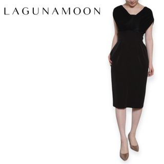 LagunaMoon - LAGUNAMOON LADYエスパンディカシュクールドレス　ブラック　S 新品