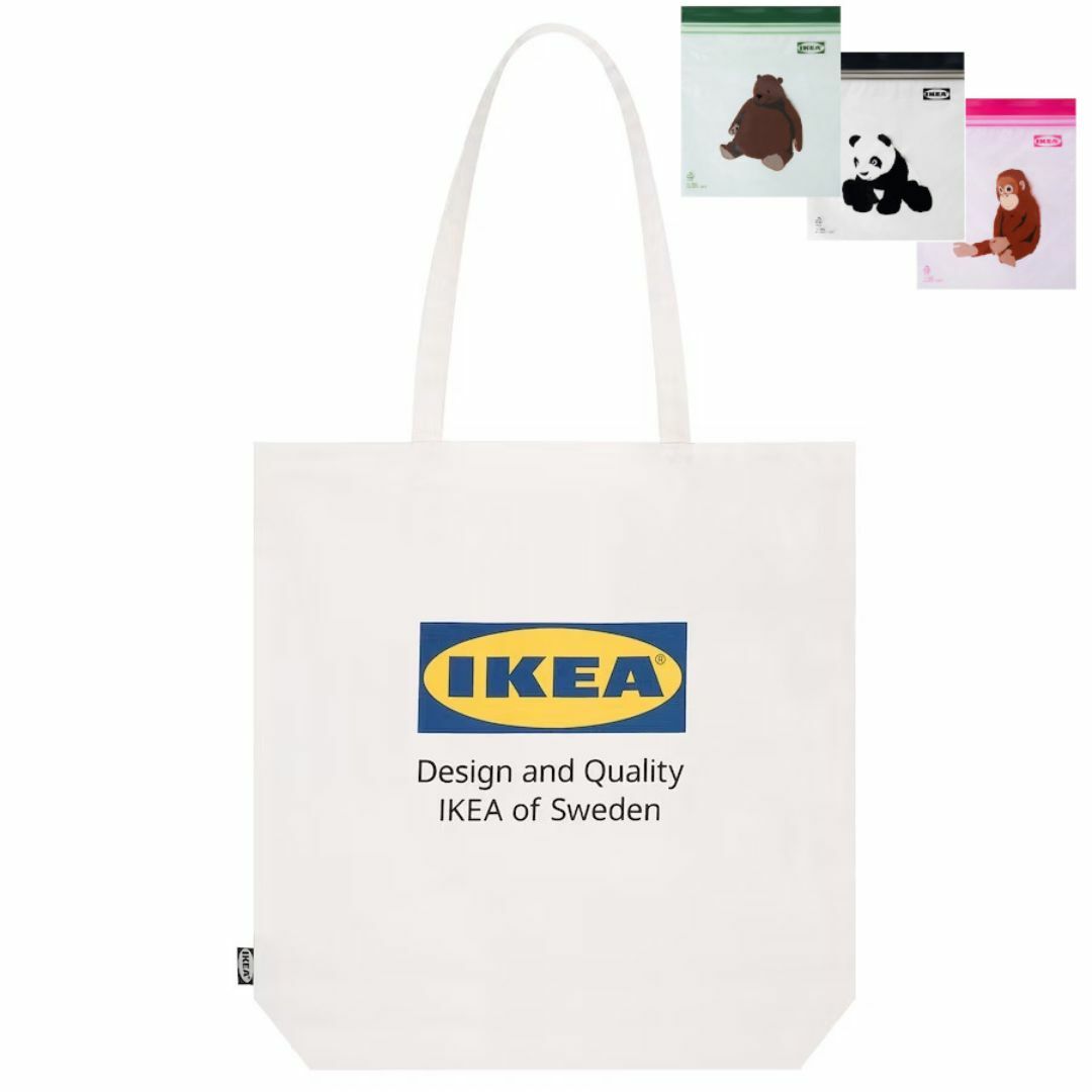 IKEA(イケア)のイケアIKEA ロゴ/バーコード柄 トートバッグ 新品 レディースのバッグ(トートバッグ)の商品写真
