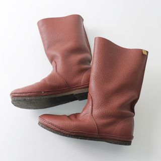 コース(KOOS)のコース KOOS レザー ミドルブーツ 37/レッド 靴【2400013844727】(ブーツ)