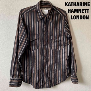 キャサリンハムネット(KATHARINE HAMNETT)のKATHARINE HAMNETT LONDON ストライプ 長袖 シャツM(シャツ)