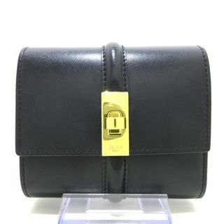 セリーヌ(celine)のCELINE(セリーヌ) 3つ折り財布 スモール トリフォールドウォレット 16(セーズ) 黒 レザー(財布)