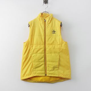 マンシングウェア(Munsingwear)の美品 マンシングウェア Munsingwear HEAT NAVI中わたキルトベスト M/イエロー 秋冬 ゴルフウェア【2400013815253】(ベスト/ジレ)