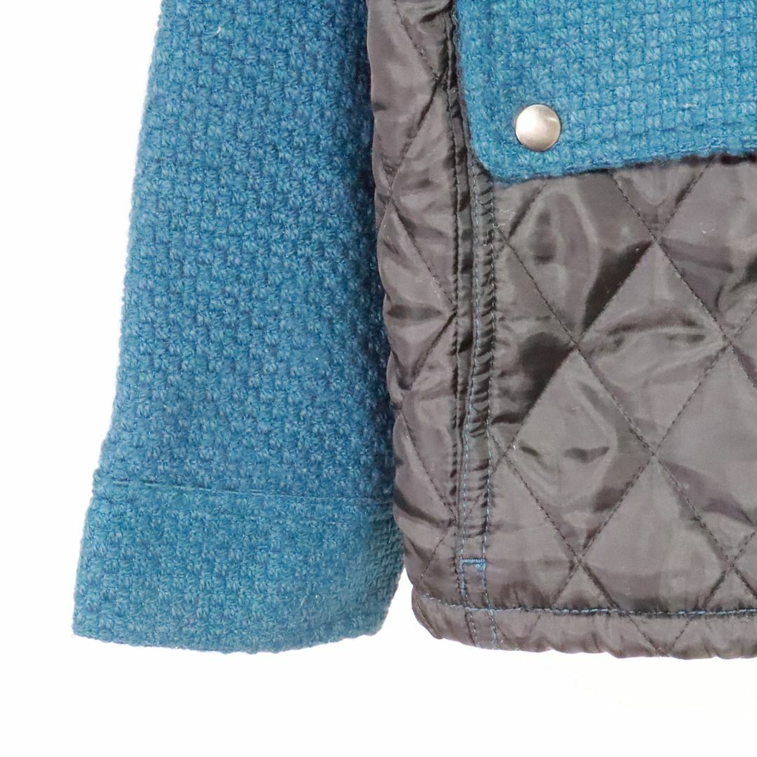 Quashcloth　サンブロス　コート　青　Ⅿ レディースのジャケット/アウター(ニットコート)の商品写真