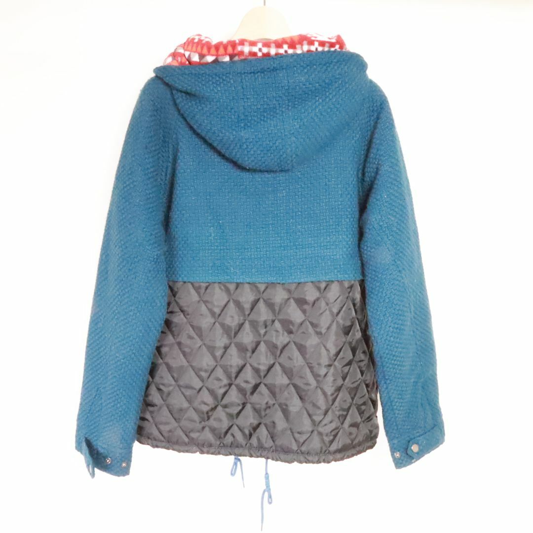 Quashcloth　サンブロス　コート　青　Ⅿ レディースのジャケット/アウター(ニットコート)の商品写真