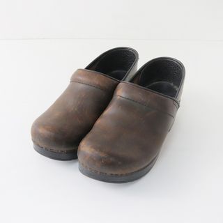 ダンスコ dansko PROFESSIONAL プロフェッショナル レザー クロッグシューズ 38/ブラウン 24-24.5cm サボ オイルド【2400013849821】(その他)