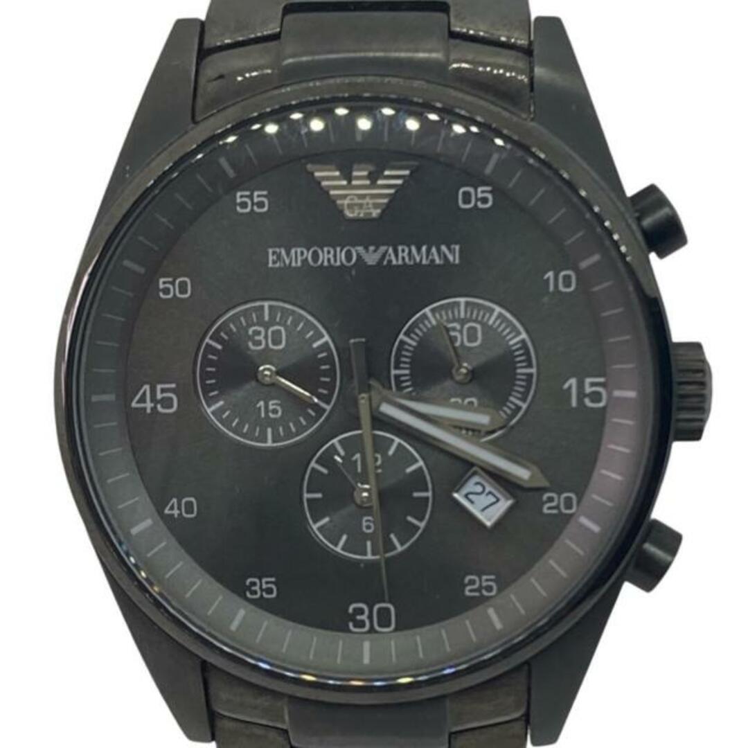 Emporio Armani(エンポリオアルマーニ)のEMPORIOARMANI(アルマーニ) 腕時計 - AR-5964 メンズ クロノグラフ ダークグレー メンズの時計(その他)の商品写真