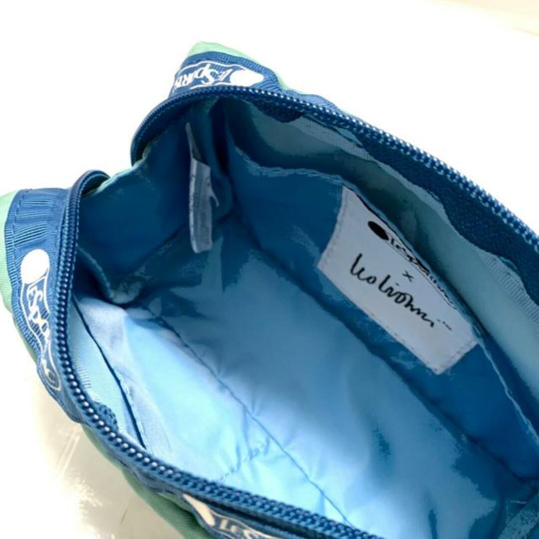 LeSportsac(レスポートサック)のLESPORTSAC(レスポートサック) ポーチ美品  - グリーン×ブルー×マルチ レスポナイロン レディースのファッション小物(ポーチ)の商品写真