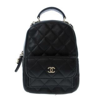 シャネル(CHANEL)のCHANEL(シャネル) リュックサック レディース美品  マトラッセ AP3753 黒 チェーンショルダー/ゴールド金具/ミニサイズ/2WAY キャビアスキン(リュック/バックパック)