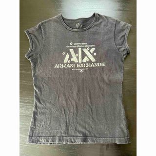 ARMANI EXCHANGE ロゴTシャツ　プリントTシャツ　黒　レディース