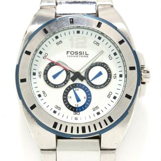 フォッシル(FOSSIL)のFOSSIL(フォッシル) 腕時計 - BQ-9296 メンズ トリプルカレンダー/回転ベゼル 白(その他)