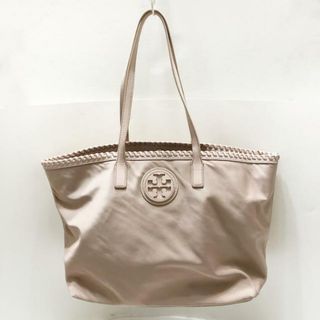 トリーバーチ(Tory Burch)のTORY BURCH(トリーバーチ) トートバッグ - ベージュ ナイロン×レザー(トートバッグ)