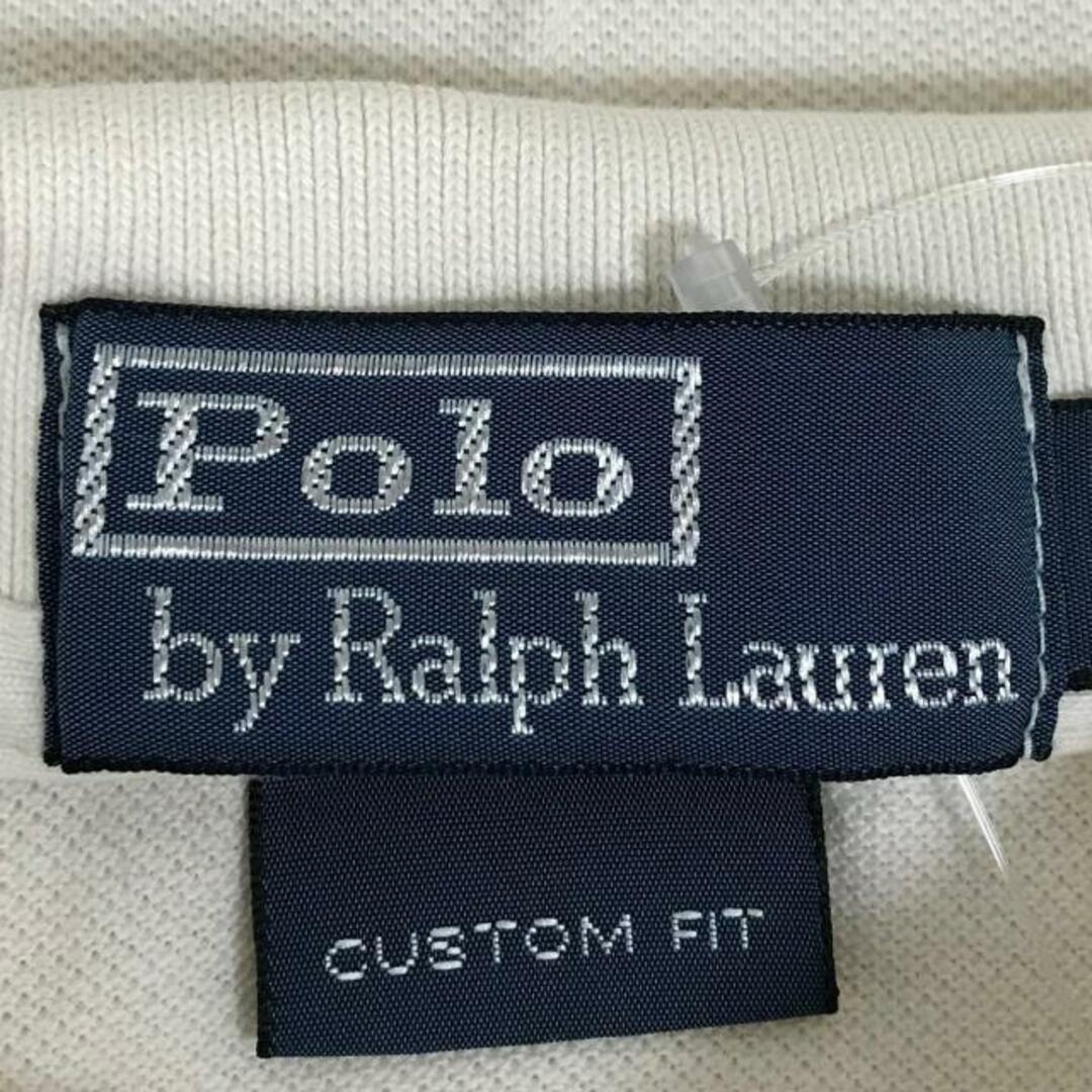 POLO RALPH LAUREN(ポロラルフローレン)のPOLObyRalphLauren(ポロラルフローレン) 半袖ポロシャツ サイズS メンズ ビッグポニー 白×ブルーグレー メンズのトップス(ポロシャツ)の商品写真