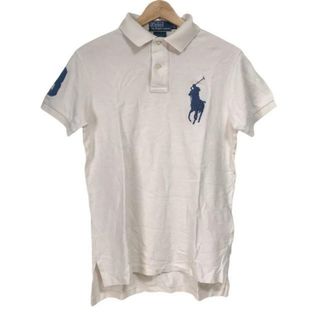 ポロラルフローレン(POLO RALPH LAUREN)のPOLObyRalphLauren(ポロラルフローレン) 半袖ポロシャツ サイズS メンズ ビッグポニー 白×ブルーグレー(ポロシャツ)