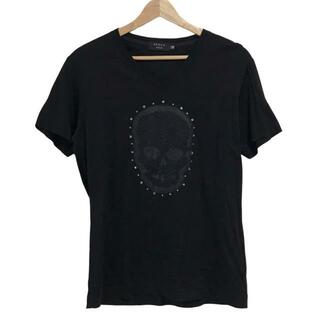 EPOCA(エポカ) 半袖Tシャツ サイズ46 XL メンズ - 黒 Vネック/ラインストーン/スカル