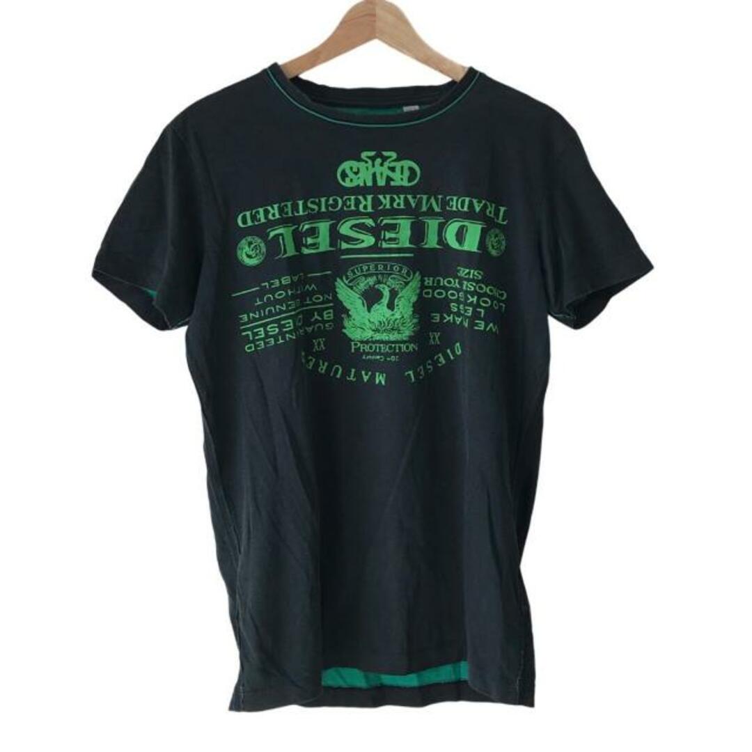 DIESEL(ディーゼル)のDIESEL(ディーゼル) 半袖Tシャツ サイズS メンズ - ダークグレー×グリーン クルーネック メンズのトップス(Tシャツ/カットソー(半袖/袖なし))の商品写真