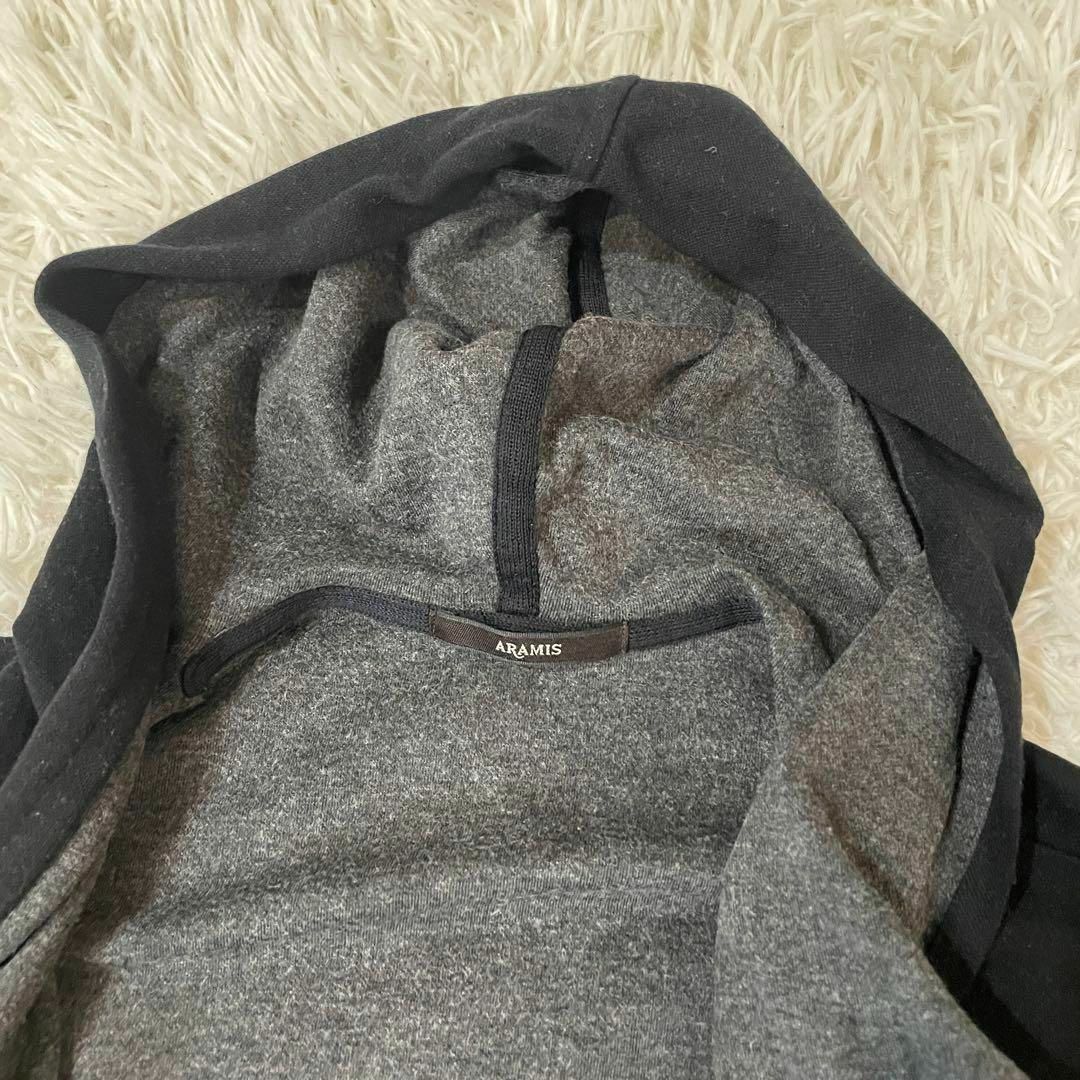 Aramis(アラミス)のARAMIS  アラミス　レディース　薄手コート　フード付き　ブラック　S レディースのジャケット/アウター(チェスターコート)の商品写真