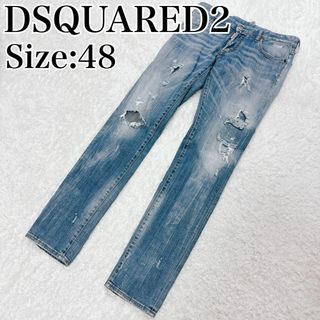 ディースクエアード(DSQUARED2)の【入手困難✨】ディースクエアード クラッシュ ペイント スリム ダメージ加工(デニム/ジーンズ)