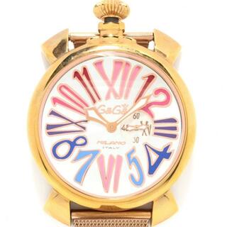 GAGA MILANO(ガガミラノ) 腕時計 マヌアーレ46 メンズ シルバー