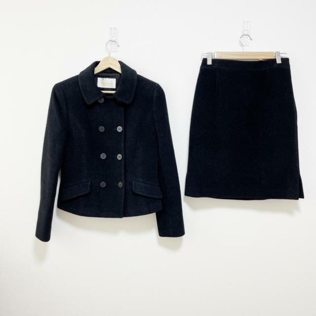 国産】 ハロッズ Harrods黒ブラックの上質スカート(サイズ2) ひざ丈 国産】 ハロッズ Harrods黒ブラックの上質スカート(サイズ2) ひざ丈
