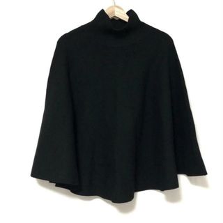 ソブ(Sov.)のSOV.(ソブ ダブルスタンダード) ポンチョ サイズ36 S レディース美品  - 黒 ニット/秋/冬(ポンチョ)