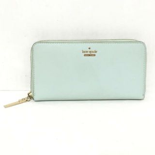 kate spade new york - Kate spade(ケイトスペード) 長財布 - PWRU5073B ライトブルー ラウンドファスナー レザー