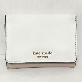 ケイトスペードニューヨーク(kate spade new york)のKate spade(ケイトスペード) Wホック財布 - WLRU5423 ベージュ×アイボリー レザー(財布)