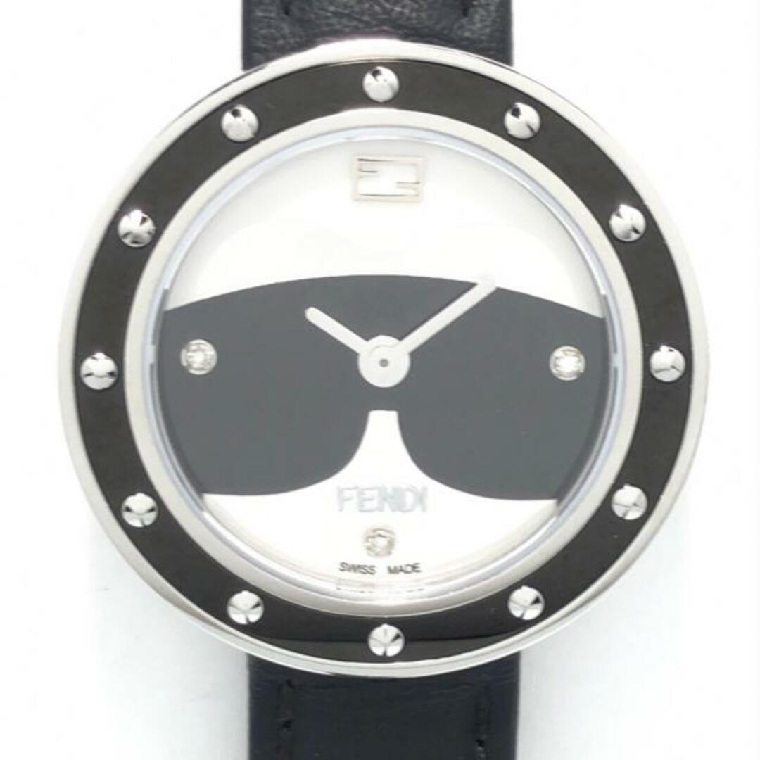 FENDI(フェンディ)のFENDI(フェンディ) 腕時計 マイウェイ 35000S レディース 3Pダイヤ 黒×シルバー レディースのファッション小物(腕時計)の商品写真