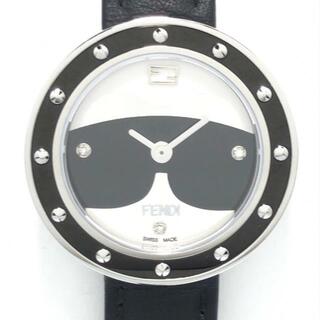フェンディ(FENDI)のFENDI(フェンディ) 腕時計 マイウェイ 35000S レディース 3Pダイヤ 黒×シルバー(腕時計)