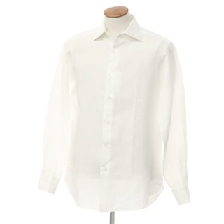 【中古】フライ FRAY リネン ワイドカラー ドレスシャツ ホワイト【サイズ40】【メンズ】(シャツ)