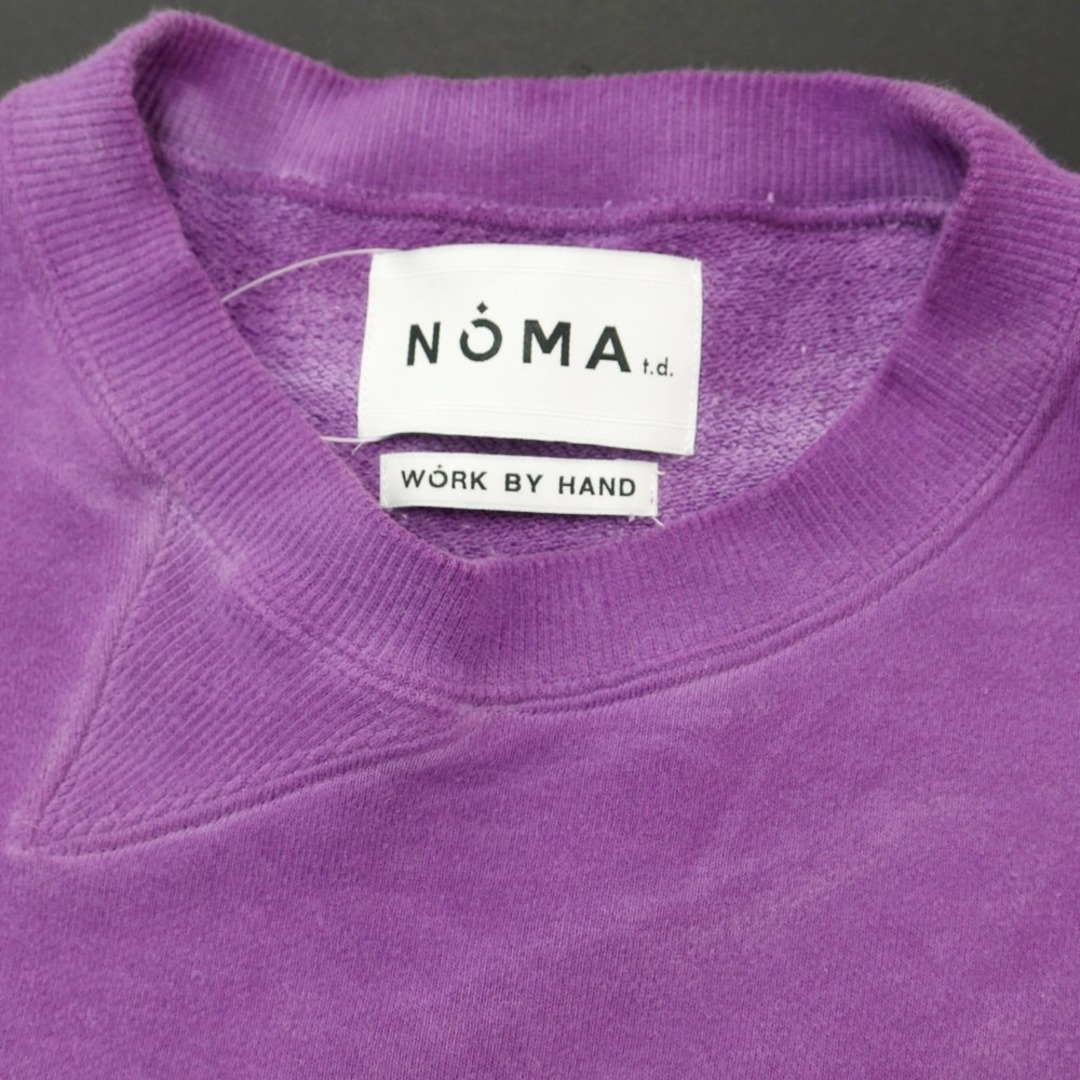 NOMA t.d.(ノマティーディー)の【中古】ノーマティーディー NOMA t.d. コットン クルーネック スウェット パープルxホワイト【サイズ5】【メンズ】 メンズのトップス(スウェット)の商品写真