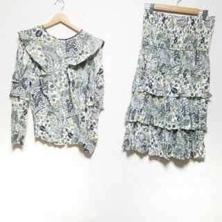 ISABEL MARANT ETOILE(イザベルマランエトワール) スカートセットアップ サイズ38 M レディース - アイボリー×ライトグリーン×黒 花柄/ウエストゴム(セット/コーデ)