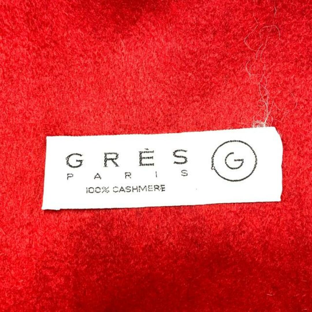 GRES(グレ)のGres(グレ) ストール(ショール)美品  - レッド カシミヤ レディースのファッション小物(マフラー/ショール)の商品写真
