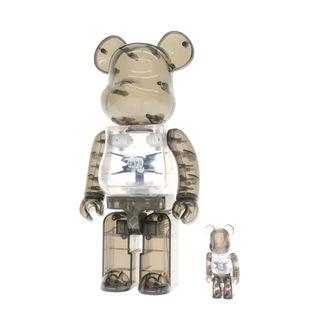 【中古】ベアブリック BE@RBRICK × THE RAMPAGE 100%&400% コラボ フィギュア グレーxクリア【メンズ】(その他)