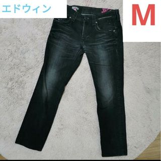 EDWIN - 美品 黒デニム エドウィン 可愛い ダメージジーンズ ブルートリップ Mサイズ