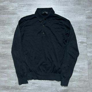 ジョンスメドレー(JOHN SMEDLEY)の美品 英国製 JOHN SMEDLEY ジョンスメドレー コットンセーター 薄手(ニット/セーター)