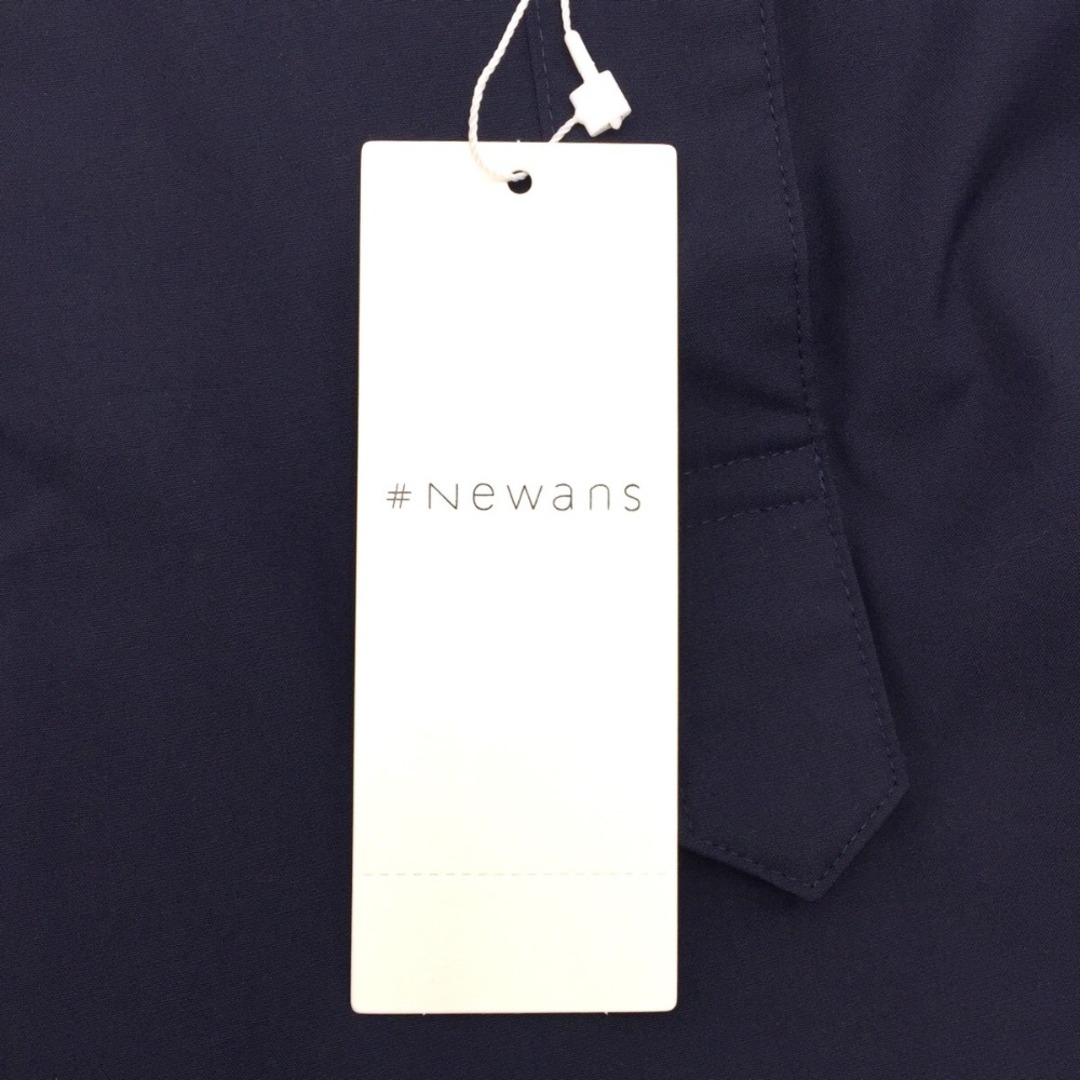 niuhans(ニュアンス)の長袖シャツ #newans ハッシュニュアンス タックデザイン スキッパーネックシャツ ネイビー 1 M 未使用品 レディースのトップス(カットソー(長袖/七分))の商品写真