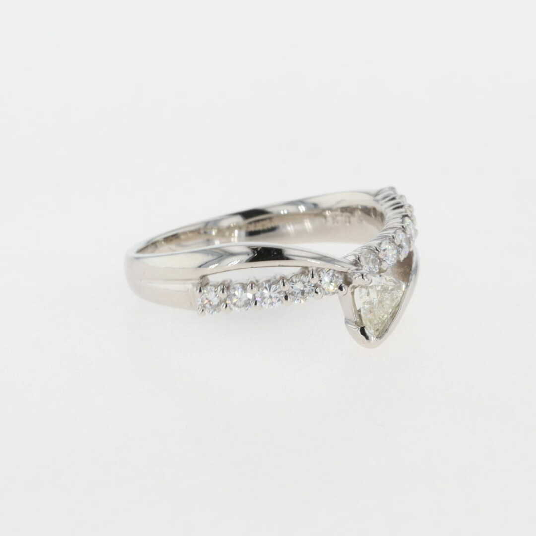 ダイヤモンド デザインリング 16号 Pt900 【中古】 レディースのアクセサリー(リング(指輪))の商品写真