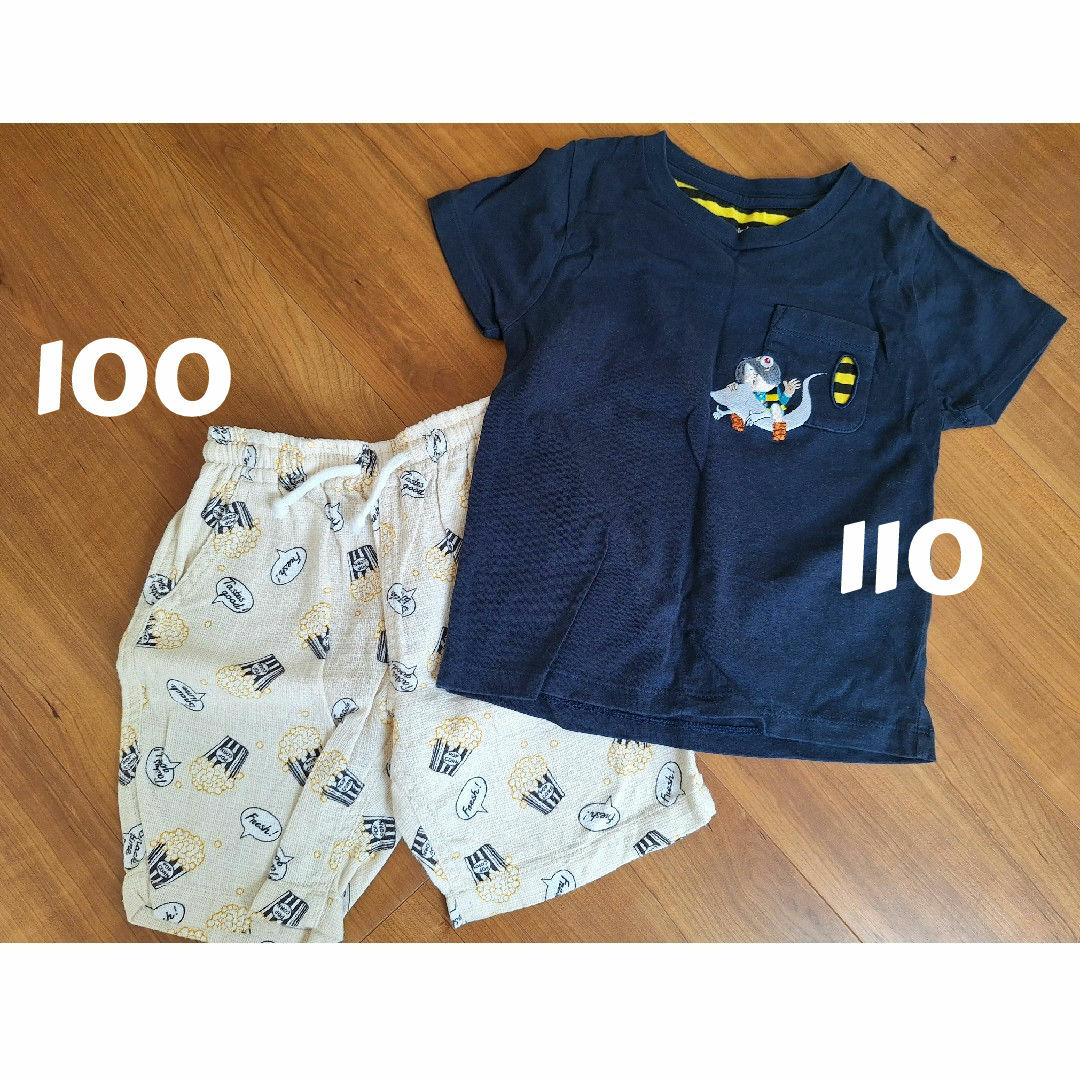 Design Tshirts Store graniph(グラニフ)の半ズボン、Tシャツセット キッズ/ベビー/マタニティのキッズ服男の子用(90cm~)(Tシャツ/カットソー)の商品写真