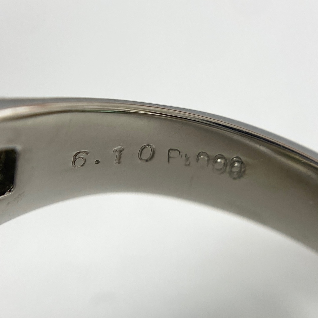 エメラルド デザインリング 10.5号 Pt900 【中古】 レディースのアクセサリー(リング(指輪))の商品写真