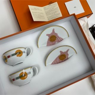 エルメス(Hermes)の新品未使用　HERMESエルメス　ティカップ&ソーサー セット ソー・エルメス (グラス/カップ)