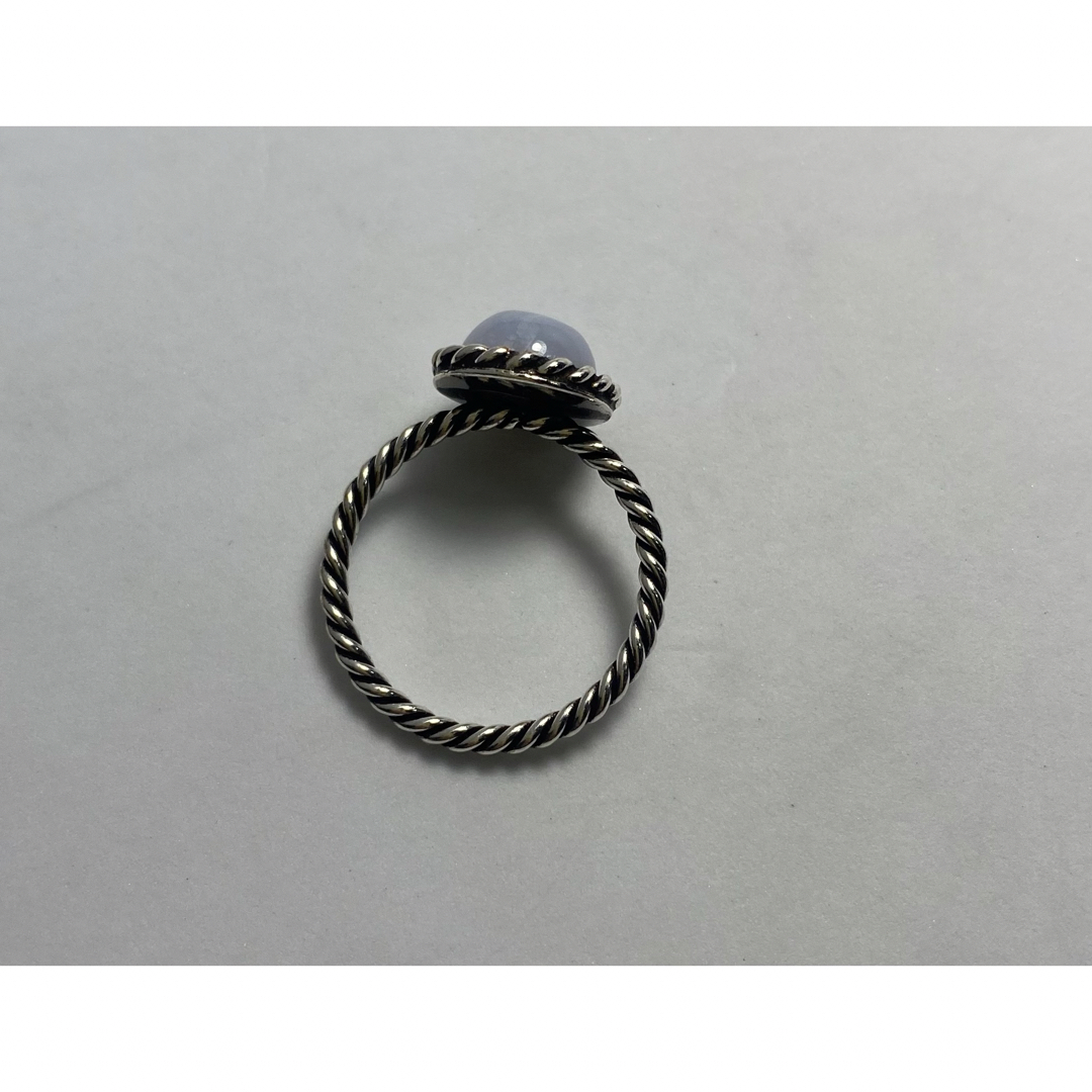 SILVER925リング　水色の瑪瑙銀指輪危険を回避するお守りシルバー11号Gて メンズのアクセサリー(リング(指輪))の商品写真