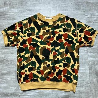 アベイシングエイプ(A BATHING APE)の美品 A BATHING APE ベイプ カモフラ 半袖 スウェット Tシャツ(スウェット)