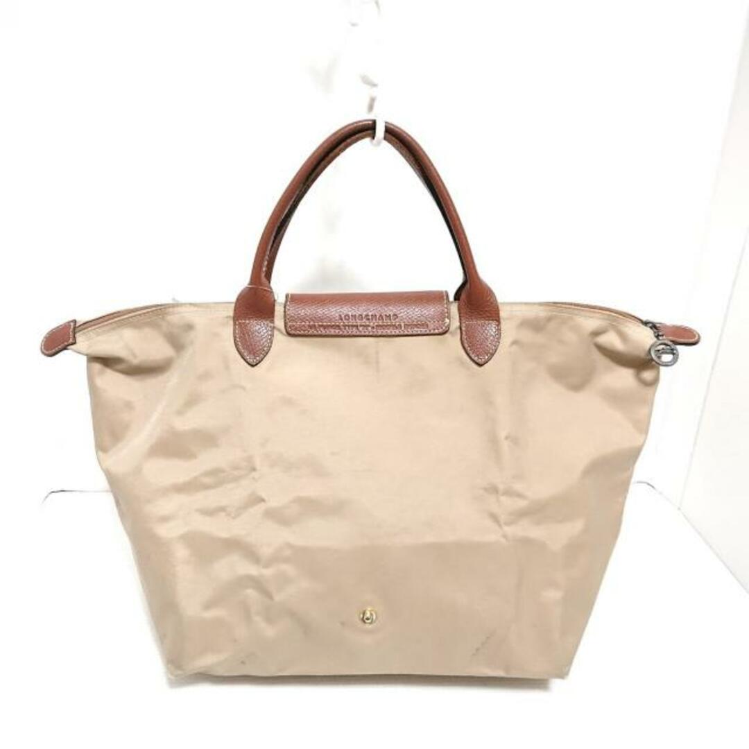 LONGCHAMP(ロンシャン)のLONGCHAMP(ロンシャン) ハンドバッグ ル・プリアージュオリジナル ベージュ×ブラウン ナイロン×レザー レディースのバッグ(ハンドバッグ)の商品写真