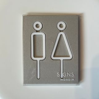 MOHEIM RESTROOM SIGN 2P/W(置物)