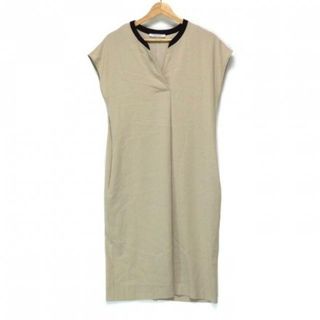 ベイジ(BEIGE,)のBEIGE(ベイジ) ワンピース サイズ4 XL レディース - ベージュ×黒 半袖/ひざ丈(その他)