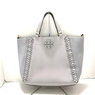 トリーバーチ(Tory Burch)のTORY BURCH(トリーバーチ) トートバッグ美品  - ライトグレー レザー×スエード(トートバッグ)