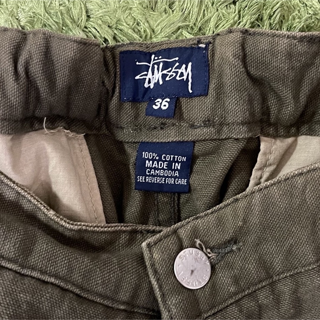 STUSSY - 【激レア】90s old stussy 紺タグ カーゴパンツ の通販 STUSSY - 【激レア】90s old stussy 紺タグ カーゴパンツ の通販
