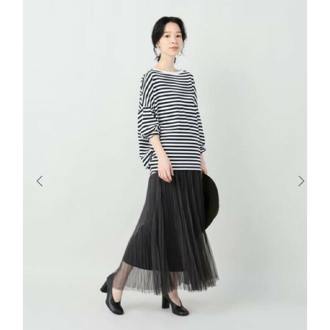 Plage(プラージュ)の新品 plage プラージュ R'IAM FEMININEボーダーTシャツ BK レディースのトップス(カットソー(長袖/七分))の商品写真