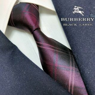 バーバリーブラックレーベル(BURBERRY BLACK LABEL)のバーバリーブラックレーベル ネクタイ チェック ホースロゴ ハイブランド 高級(ネクタイ)